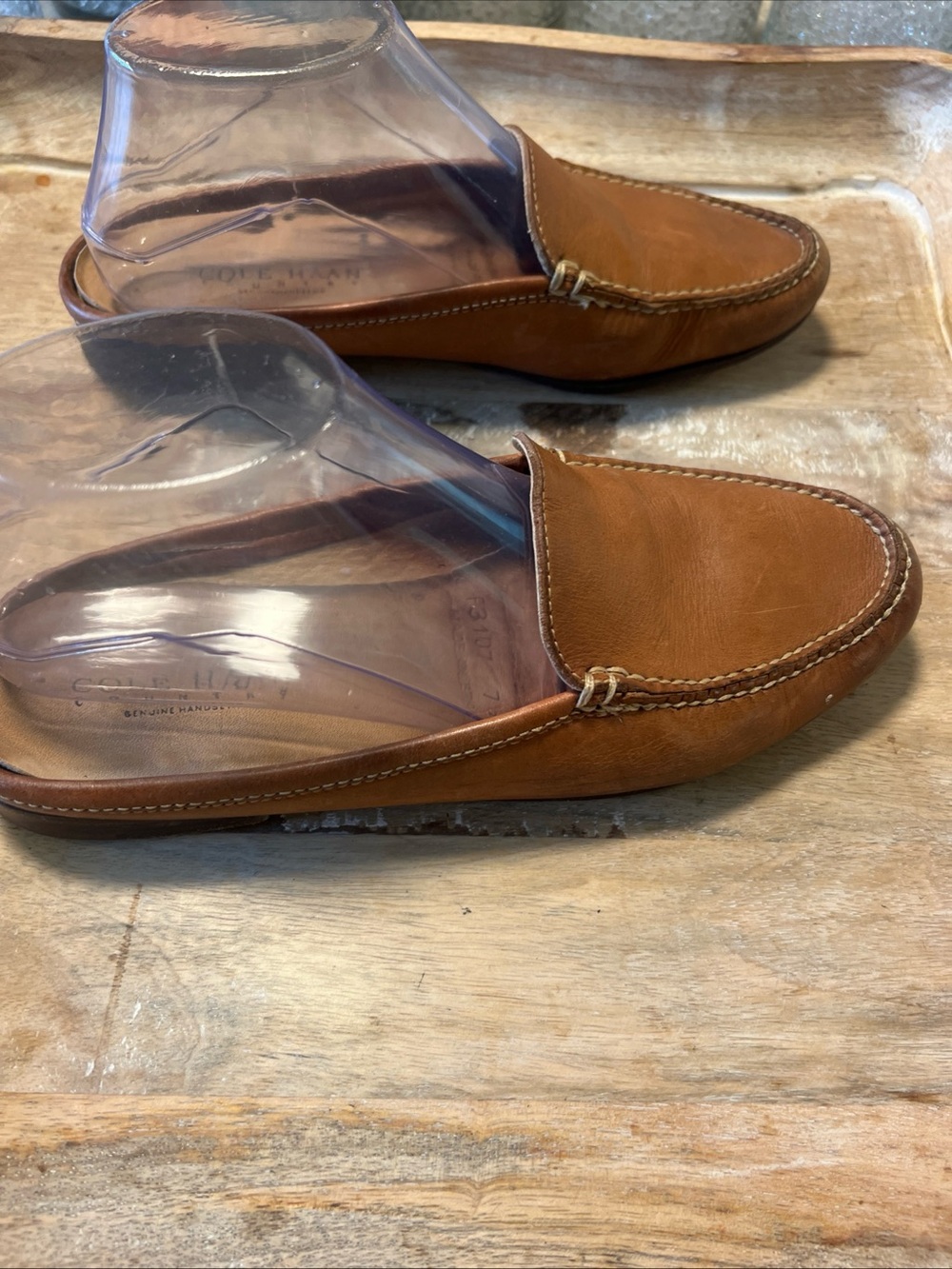 Cole Haan Women's Brown Leather Loafers - Picture 2 of 7